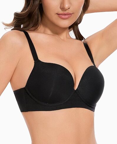 Push Up Padded Bra Add 2 Cup Bombshell T Shirt Plunge Everyday Bras for Women with Underwire Support in Saudi Arabia