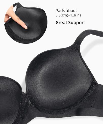 Push Up Padded Bra Add 2 Cup Bombshell T Shirt Plunge Everyday Bras for Women with Underwire Support in Saudi Arabia