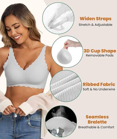 bralettes مبطنة للنساء حزمة سلس حمالات صدرية كاملة in Kuwait