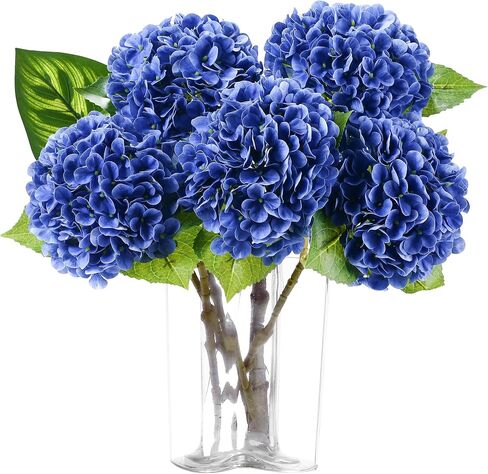 5pcs الزهور الكوبية الاصطناعية لمسة حقيقية 20 بوصة نابض بالحياة الكوبية زهرة للمنزل حفل زفاف غرفة المعيشة الديكور (طفل أزرق) in Kuwait