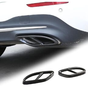Car Exterior Exhaust Pipe Cover Compatible With Mercedes-Benz A B C E CLA CLS GLC GLE GLS Class W205 W213 X253 C257, Stainless Steel Tailpipe Exhaust Pipes Frame Trim (Glossy Black, Upgraded) in Kuwait