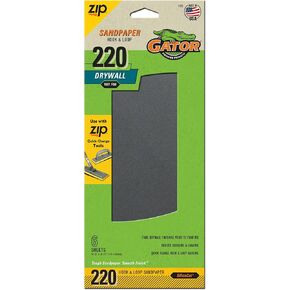 Gator 7158 Hook and Loop Fine 120-Grit Drywall Sheet Sandpaper, 4.5 x 10.5 Inch, 6 Sheets in Kuwait
