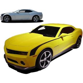Original Throwback : Compatible with 2010-2015 Chevy Camaro Side Body Door Accent Stripes Vinyl Graphic Decal Stripes (16812 Matte Black) in Saudi Arabia