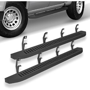 Running Boards Compatible with 2019-2024 Chevy Silverado 1500/2500/3500 Crew Cab,Steel Side Steps Nerf Bars, 6" Wide Textured Black in Kuwait