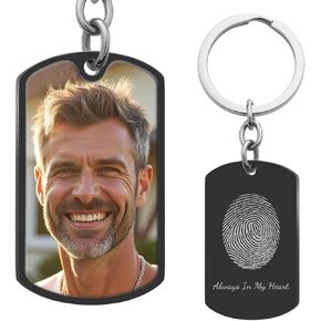 Dreambell Personalized Color Photo Custom Oval Photeprint Text محفورة صورة الكلب الكلب قلادة سلسلة مفاتيح هدية للنساء الرجال in Kuwait