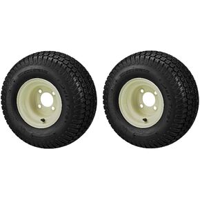 RM Cart 18x8.50-8 Turf Tires on 8x7 Alloy Steel Wheels Assemblies for Mowers and Golf Carts (Set of 2) (Matte Black) in Saudi Arabia