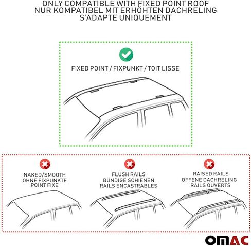 OMAC Fix Points Roof Racks Cross Bar Carrier for Mazda 3 Sedan 2010-2013 Black 2 Pcs Anti-Theft for Travel Kayak Canoe Surf Ski Snowboard Camping in Saudi Arabia