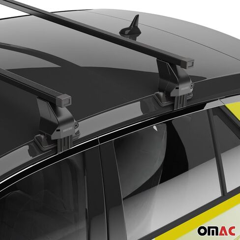 Omac Smooth Racks Racks Cross Bars Carrier لـ VW Golf MK4 1998-2006 Hatchback Black in Kuwait
