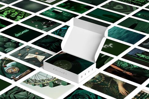 y2k boo kit dark green wall kit - 50 ملصقات جمالية لديكور الغرفة ، مثالية للمساكن وغرف النوم ، والفن الجدار الأخضر الداكن الأنيق للفتيات المراهقات والمساحات المريحة in Saudi Arabia