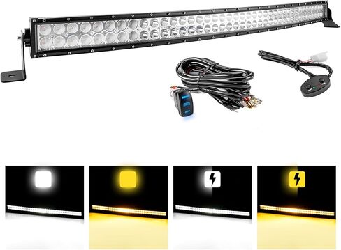 Weisen 42 "240W AMBER & WHITE LED LED LED BAR مع دالة الذاكرة تسخير مفتاح الروك وأسلاك الضوء المتوافقة مع CAN AM MAVERICK R/MAX All Models 2024-2025 in Saudi Arabia