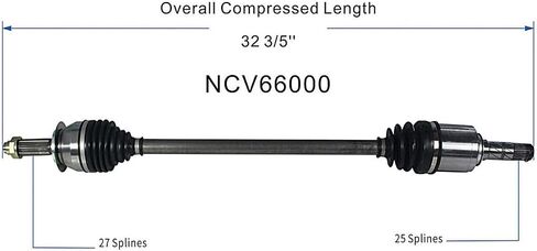 Front CV Axle Shaft Assembly - Compatible with Subaru Outback and Legacy Models (2015-2019) - 2.5L and 3.6L Engine Options in Saudi Arabia
