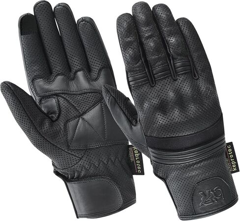 Motorcycle Gloves Touch Screen - Perforated Cowhide Leather with Knuckle Protection for Motocross, Riding, and Outdoor Sports in Saudi Arabia