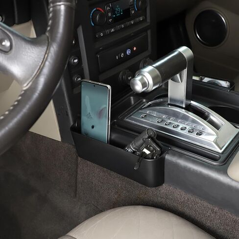 Piugilh Gear Shift STORAGE BOX متوافق مع إكسسوارات HUMMER H2 2003-2009 ، منظم صندوق تخزين الصينية الجانبية للوحدة المركزية ، 3 مساءً in Saudi Arabia