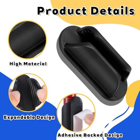 4 Pcs Car Lip Balm Holder Universal Silicone Lipstick Holders No Melt Upright Car Essentials Holder Cute Fun Aesthetic Lipstick Decor Accessories for Women Girl Automotive Interior (Black) in Saudi Arabia
