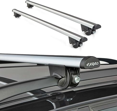 OMAC Aluminium Roof Racks Cross Bars Carrier for Toyota Land Cruiser 1998-2007 Gray 2 Pcs Anti-Theft for Travel Kayak Canoe Surf Ski Snowboard Camping in Saudi Arabia
