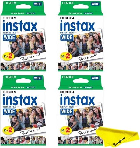 FUJIFILM Instax Wide Films Pack Twin Pack for Instax Wide 210 200 100 300 - Buzzphoto Package (120 ورقة) in Kuwait