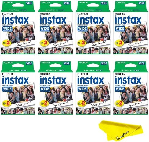 FUJIFILM Instax Wide Films Pack Twin Pack for Instax Wide 210 200 100 300 - Buzzphoto Package (120 ورقة) in Kuwait