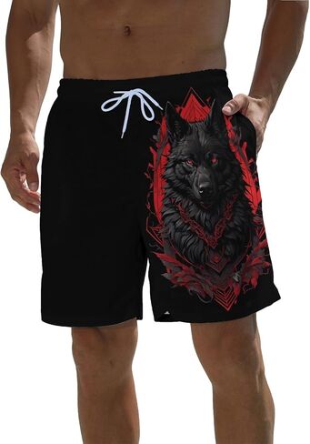 Mens Tropical Board Shorts for Summer Hawaiian Flowers Print Casual Vacation in Saudi Arabia