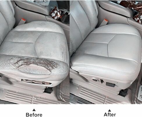 SecosAutoparts Driver & Passenger Side Bottom & Top Lean Back Leather Seat Cover Light Gray # 922 Compatible with Chevy GMC Tahoe Suburban Avalanche Yukon Silverado Sierra 2003 2004 2005 2006 in Saudi Arabia