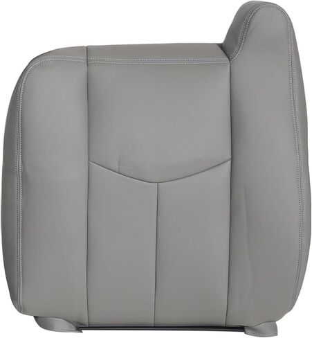 SecosAutoparts Driver & Passenger Side Bottom & Top Lean Back Leather Seat Cover Light Gray # 922 Compatible with Chevy GMC Tahoe Suburban Avalanche Yukon Silverado Sierra 2003 2004 2005 2006 in Saudi Arabia