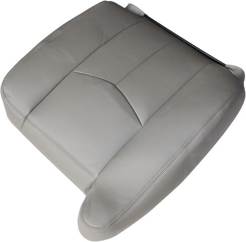 SecosAutoparts Driver & Passenger Side Bottom & Top Lean Back Leather Seat Cover Light Gray # 922 Compatible with Chevy GMC Tahoe Suburban Avalanche Yukon Silverado Sierra 2003 2004 2005 2006 in Saudi Arabia