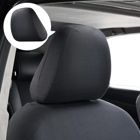 2 PCS Car Headrest Covers, Soft Dust-Proof Headrest Covers for Cars, Breathable Fabric Car Seat Head Rest Protector, Universal for Most Cars, Trucks, SUVs (Brown) in Saudi Arabia