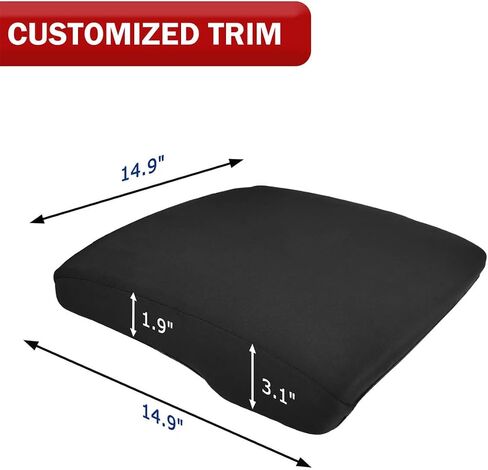 KBH Armrest Cover Compatible with 2019 2020 2021 2022 2023 2024 2025 Dodge Ram, Bucket Seat only, Polyester Fabric, Center Console Lid Protector, Washable, Anti-Scratch, Black in Saudi Arabia