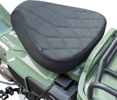 Motorcycle Leather Rider Saddle Solo Front Driver Seat Cushion Pillion Pad Compatible with CT125 Trail Hunter Cub 125 2020 2021 2022 2023 2024 2025, Black in Kuwait