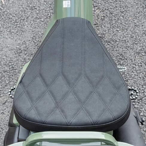 Motorcycle Leather Rider Saddle Solo Front Driver Seat Cushion Pillion Pad Compatible with CT125 Trail Hunter Cub 125 2020 2021 2022 2023 2024 2025, Black in Kuwait