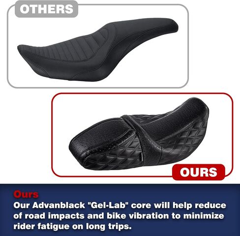 Advanblack Raptor Seat Harley Touring Seat With Diamond Stitching & Ostrich Leather For '09-'23 Harley Touring Road King Road Street Glide Electra Glide Tri-Glide in Saudi Arabia