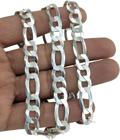925 Sterling Silver Figaro Chain 10 مم للجنسين in Kuwait