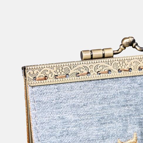 Angelina's Palace Carpet Wallet Vintage Kiss Lock ID Pouch,Clasp Card Holder in Kuwait