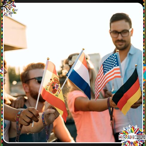 Vinsot 120 Pcs Hispanic Heritage Month Wristlet Keychains Bulk Celebrate National Bulk for Latin American Countries Favor in Saudi Arabia