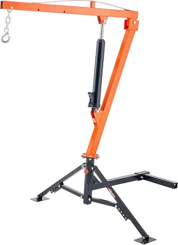 VEVOR Electric Pickup Truck Crane, 1100 lbs, Folding Truck-Mounted Bed Crane with Electric Winch 3500 lbs, Steel Pickup Truck Jib Crane Hoist 360° Swivel for Lifting Goods in Construction, Factory in Saudi Arabia
