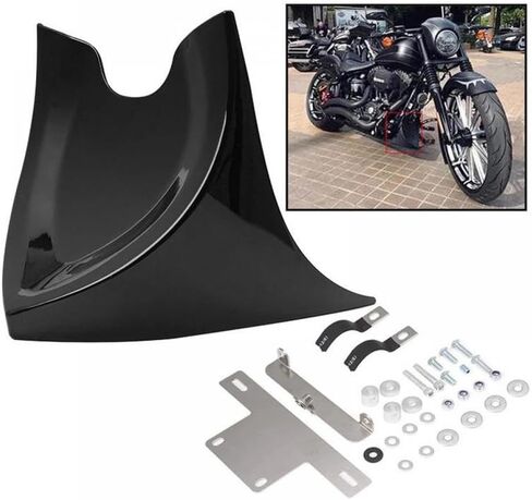 Universal Fit Air Deflector Front Spoiler Set For Sportster Softail V-ROD Touring In 2 Colors(Matte Black) in Saudi Arabia