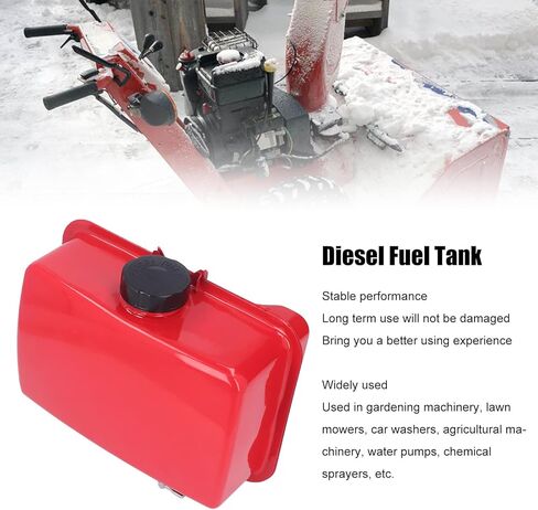 Topyond Diesel Fuel Tank, Lightweight Stable Road Cutting Fuel Tank Assembly with Oil Pipe for 186F, 188F, 192F, 195F Diesel Engines in Saudi Arabia