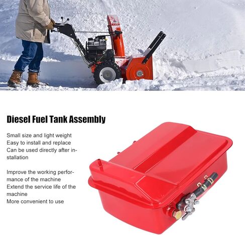 Topyond Diesel Fuel Tank, Lightweight Stable Road Cutting Fuel Tank Assembly with Oil Pipe for 186F, 188F, 192F, 195F Diesel Engines in Saudi Arabia