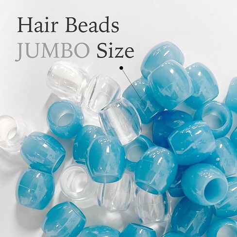 DONNA Glow in The Dark Hair Beads, Beads Jewelry Making Kit DIY Hair Braiding Jumbo Size White in Kuwait