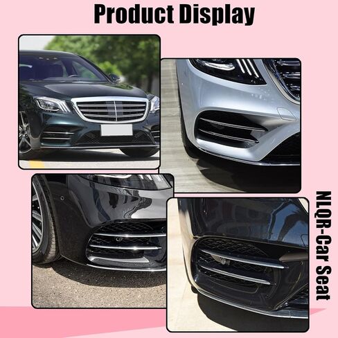 NLQR اليمين الأمامي المصد الشفة صب الكروم متوافق مع Mercedes-Benz W222 S-Class S450L S560 S560L 3.0L 4.0L 6.0L 2018 2019 2020# A222857800 in Saudi Arabia