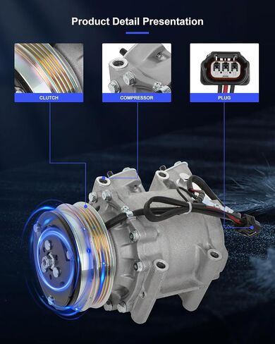 ECCPP A/C Compressor with Clutch 2010-2014 for Honda Insight 1.3L 2011-2016 for Honda CR-Z 1.5L AC Compressor in Saudi Arabia