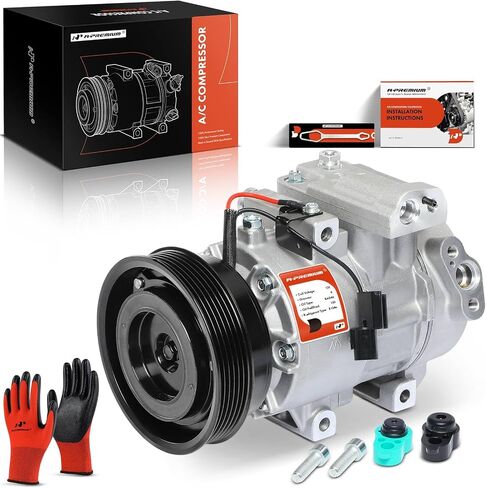 A-Premium Air Conditioner AC Compressor with Clutch Compatible with Kia Forte 2010-2013, Forte Koup 2010-2013, Forte5 2012-2013, 2.0L 2.4L in Saudi Arabia