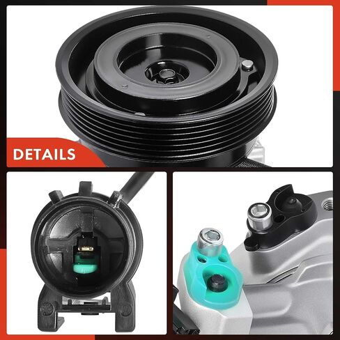 A-Premium Air Conditioner AC Compressor with Clutch Compatible with Kia Forte 2010-2013, Forte Koup 2010-2013, Forte5 2012-2013, 2.0L 2.4L in Saudi Arabia