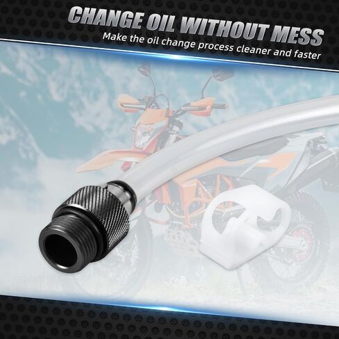 NICECNC Orange Oil Change Drain Tool Compatible with KTM 250/350 EXC F 2015-2023 250/350 SXF 2015-2024 250/350 XC-F 250 XCF-W 2015-2016 350 XCF-W 2015-2022 See Fitment in Saudi Arabia