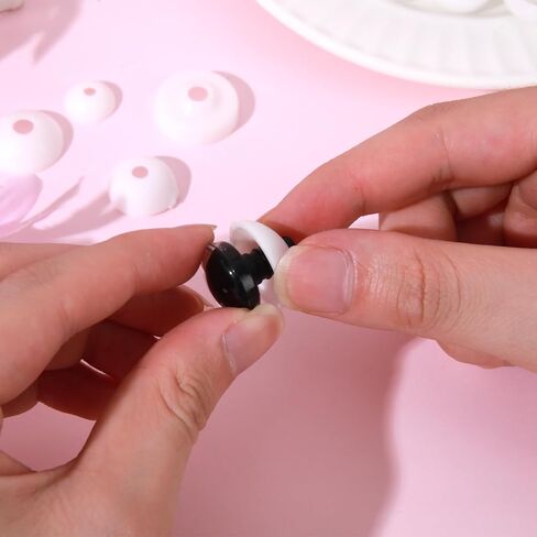 MUCUNNIA 200 قطعة غسالات للعيون الغاطسة لأميجورومي 14-23 مم غسالات بلاستيكية 4 مقاسات عيون حرفية خلفية غاطسة مصممة لعيون السلامة ثلاثية الأبعاد لمحبي الكروشيه الحيوانات المحشوة تيدي بير in Kuwait