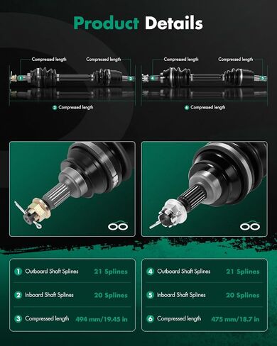 SCITOO CV Axle Drive Shaft Assembly 2005-2017 fitS for Honda Foreman Rubicon 500 650 680 Front Left Right in Saudi Arabia