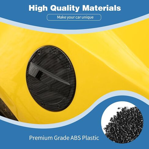 for Camaro Carbon Fiber Gas Cap Fuel Filler Door Tank Cover Trim for Chevy Camaro 2017-2023 Carbon Fiber Exterior Accessories in Saudi Arabia