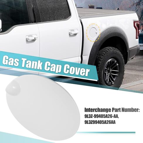 Gas Cap Fuel Filler Door Cover for Ford F-150 2009-2014 9L3Z-99405A26-AA 9L3Z99405A26AA Gas Tank Cap Fuel Cap White Gas Door Replacement in Saudi Arabia