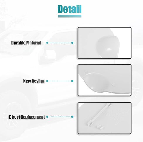 Gas Cap Fuel Filler Door Cover for Ford F-150 2009-2014 9L3Z-99405A26-AA 9L3Z99405A26AA Gas Tank Cap Fuel Cap White Gas Door Replacement in Saudi Arabia