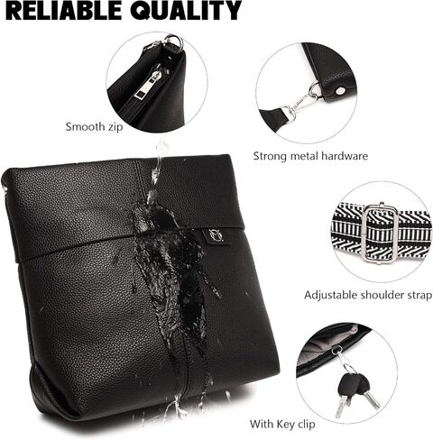 Myhozee Crossbody محافظ للنساء ، عبور أكياس الجسم مع 2 الأشرطة الجلدية الكتف حقيبة عصرية in Kuwait