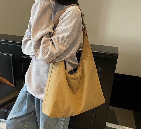 Slouchy Nylon Crescent Bag for Women Hobo Purse Lightweight Work College Bag Waterproof Shoulder Crossbody Bags 2025 in Saudi Arabia